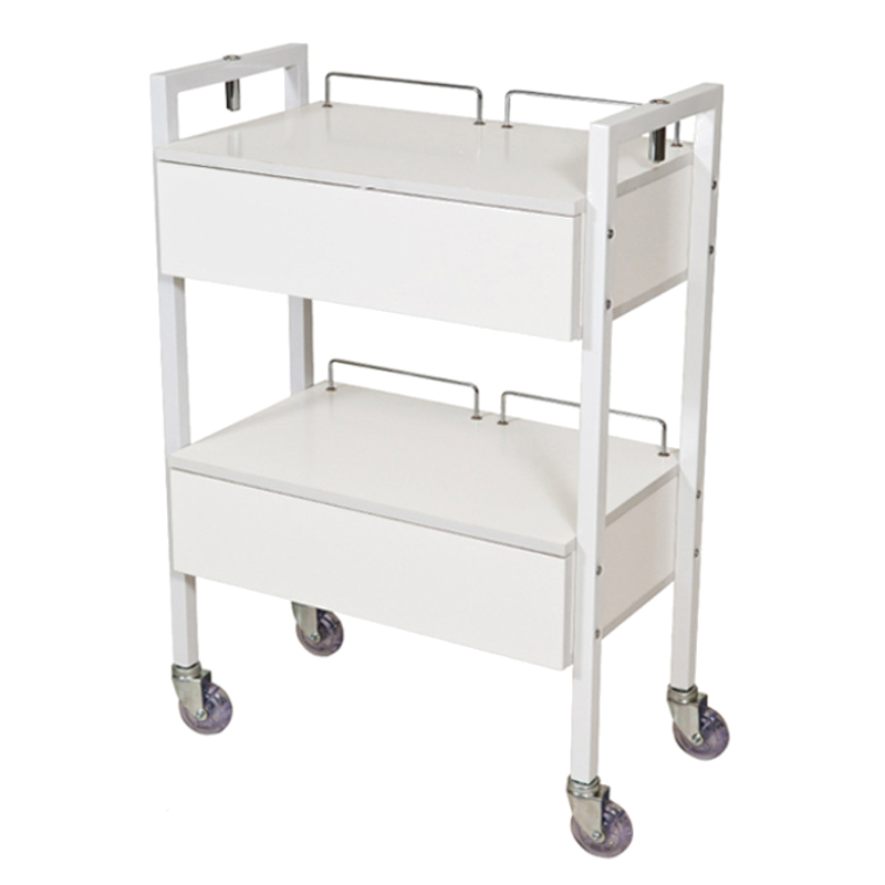 2 Drawer Beauty Trolley - White