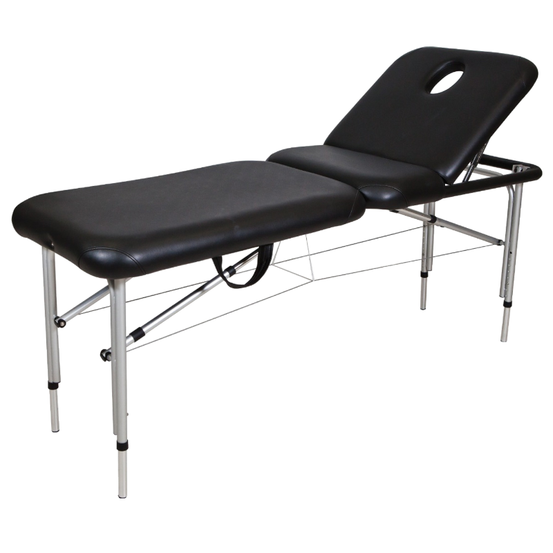 Lightweight Aluminium Portable Bed - Black