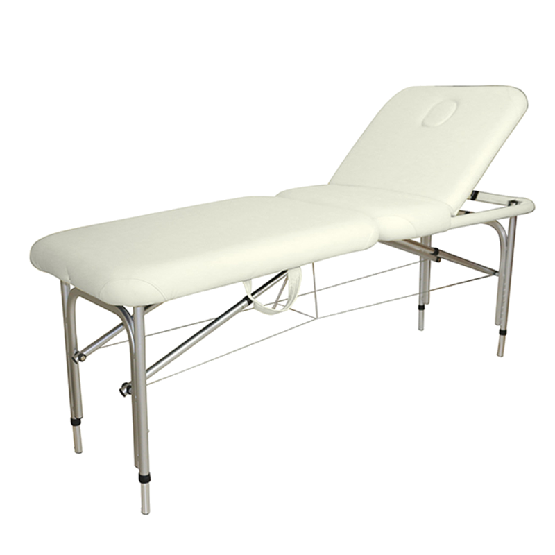 Lightweight Aluminium Portable Bed - White
