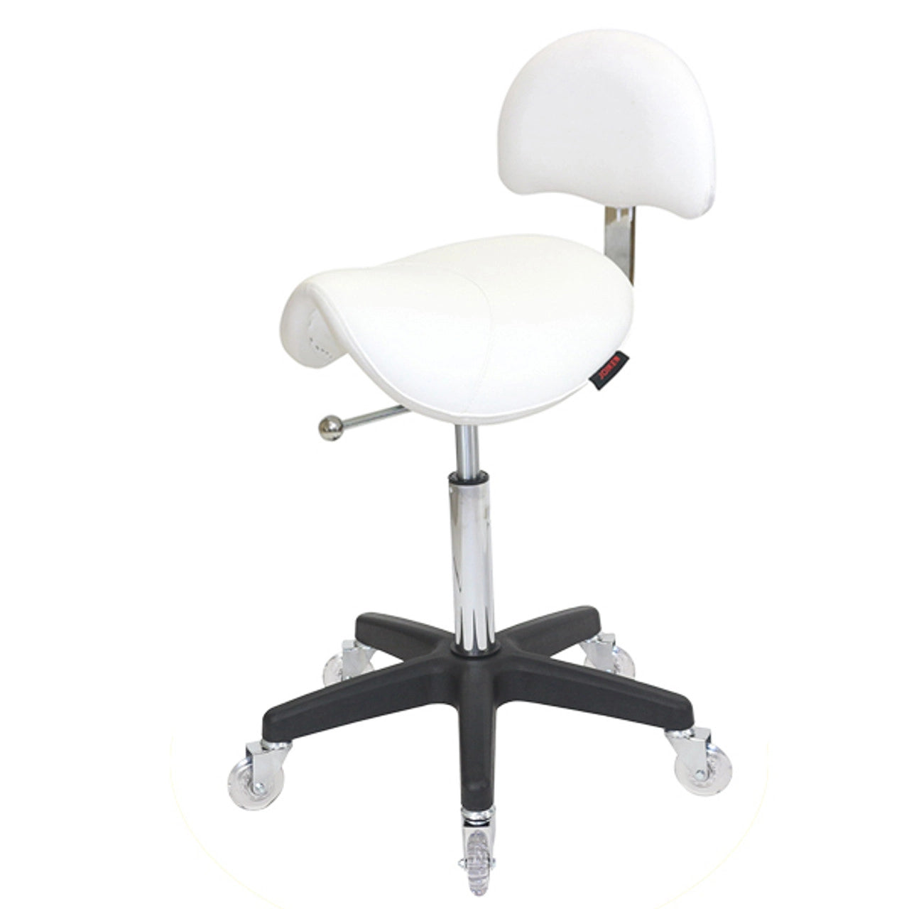 Saddle Stool white - Black Base