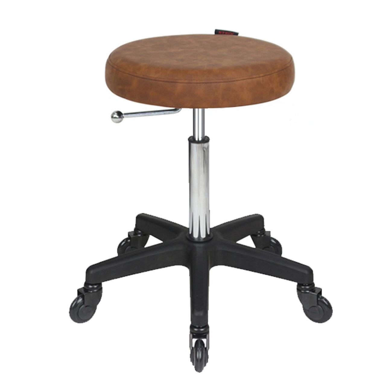 Turbo Stool Tan - Black Base - Click'n Clean Castor Wheels