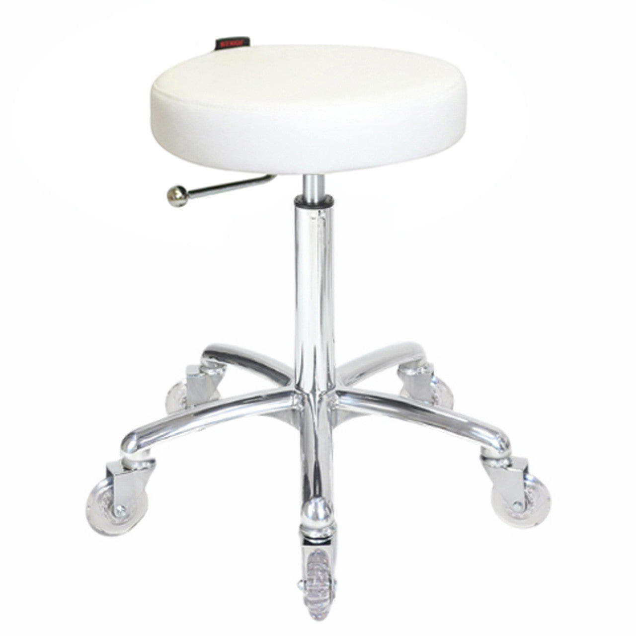 Turbo Stool White - Chrome Base