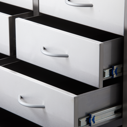 Stainless Steel Resuscitation Trolley - Seven Drawer - LuxeMED