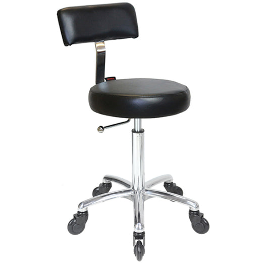 Sprint Stool Black - Chrome Base - Click'n Clean Castor Wheels