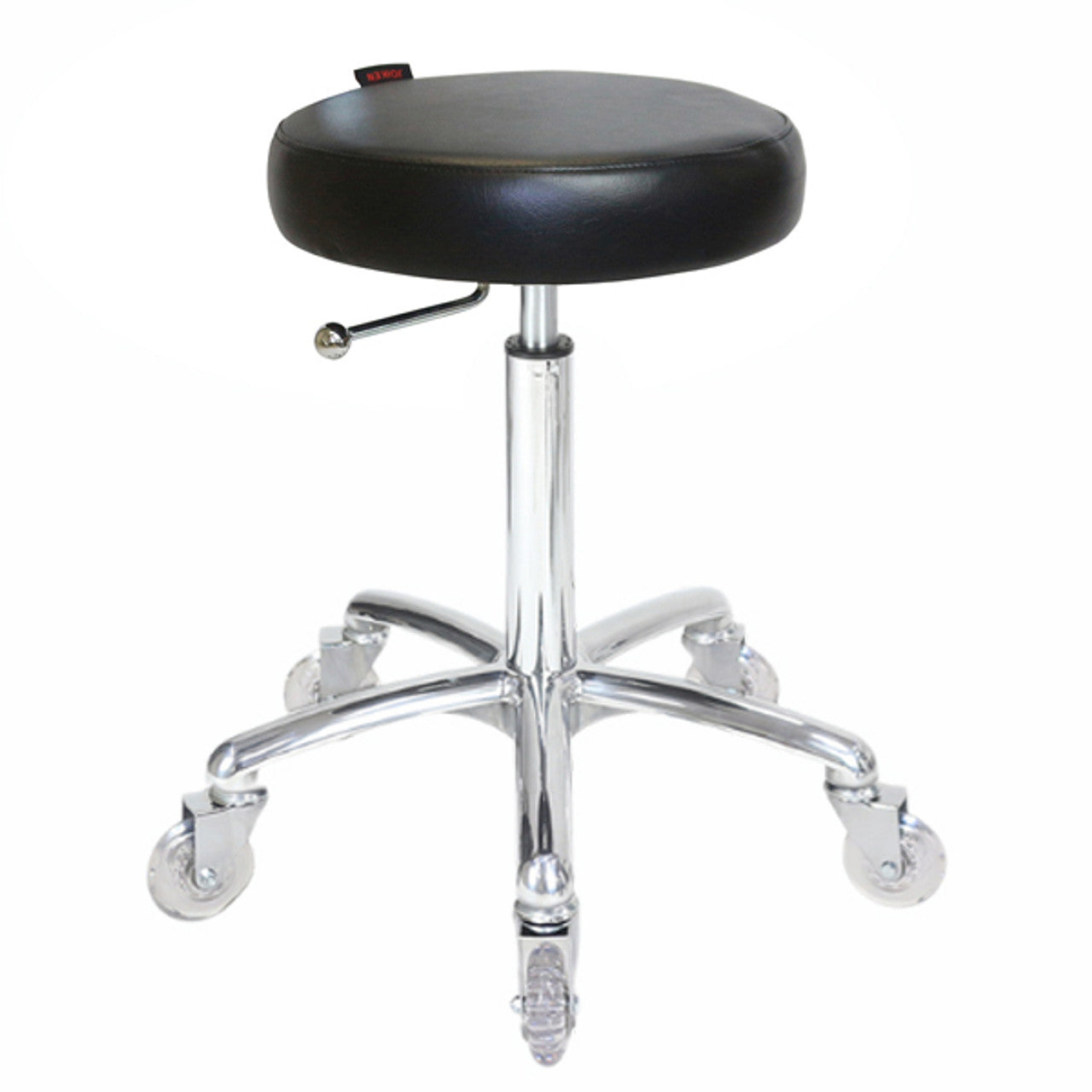 Turbo Black Stool Black - Chrome Base