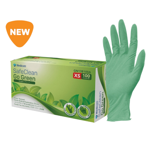 SafeClean Go Green - Biodegradable Textured Nitrile Gloves
