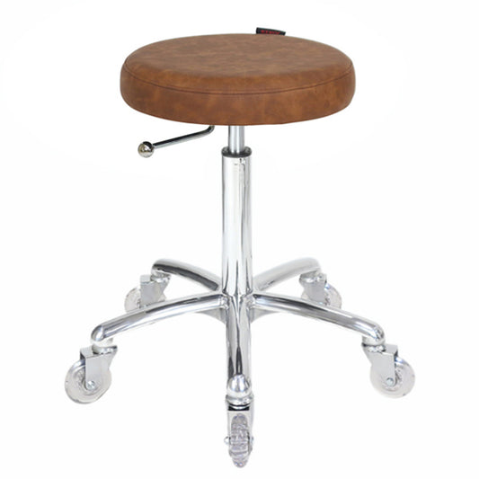 Turbo Stool Tan- Chrome Base