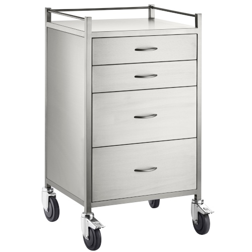 Anaesthetic Trolley - Stainless Steel (Four Drawer) - LuxeMED