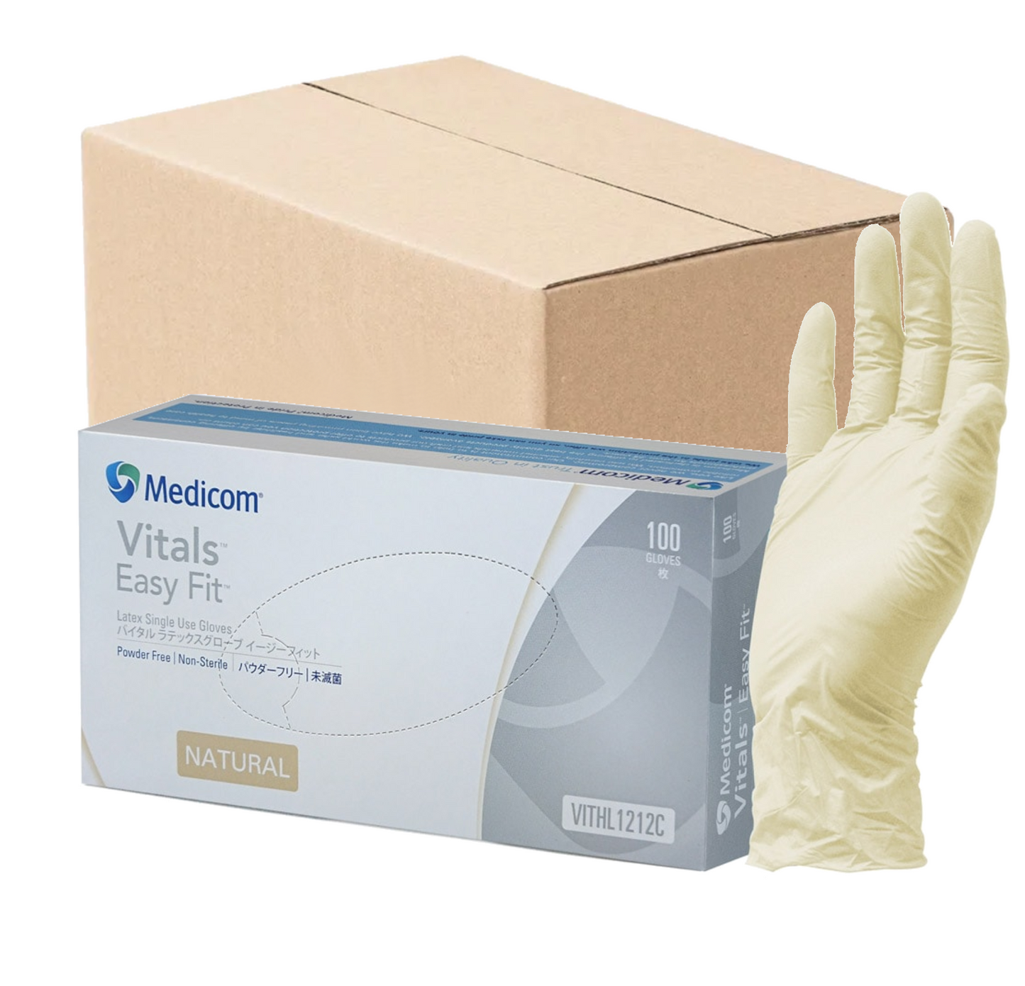 Vitals Simple Fit Latex Powder Free Gloves