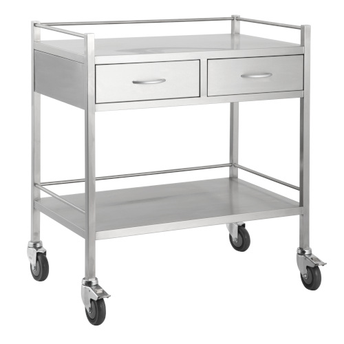 Stainless Steel Double Trolley - LuxeMED
