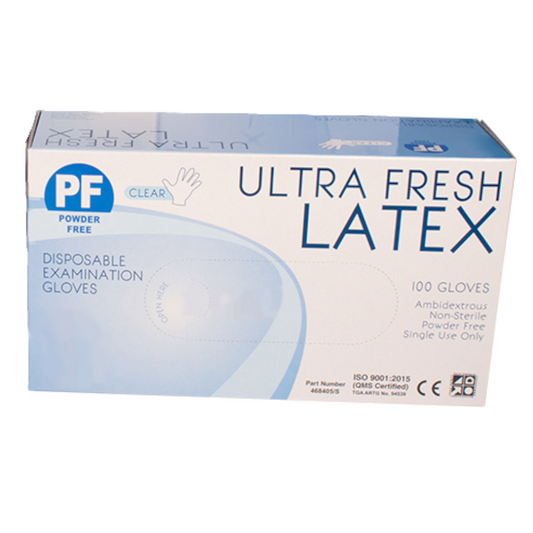 Ultra Fresh Blue Powder-Free Nitrile Disposable Examination Gloves - Heavy Duty - LuxeMED