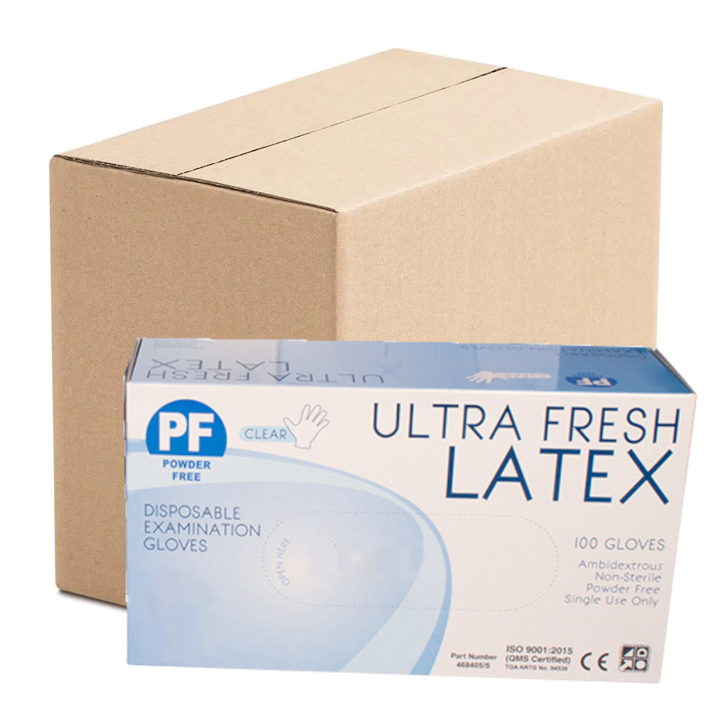 Ultra Fresh Blue Powder-Free Nitrile Disposable Examination Gloves - Heavy Duty - LuxeMED